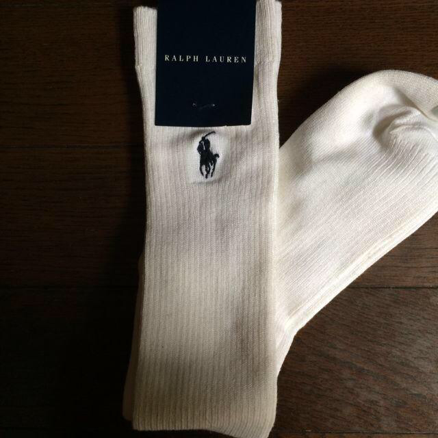 Ralph Lauren(ラルフローレン)のラルフ♡白ハイソ新品 レディースのレッグウェア(ソックス)の商品写真