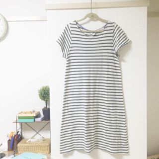 シャンブルドゥシャーム(chambre de charme)のchamble de charme  ＊  border one-piece(ひざ丈ワンピース)