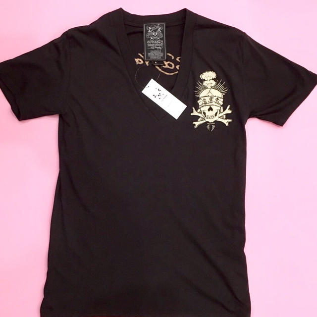 Ed Hardy(エドハーディー)の新品エドハーディ✨Tシャツ Sサイズ ストーン付き メンズのトップス(Tシャツ/カットソー(半袖/袖なし))の商品写真