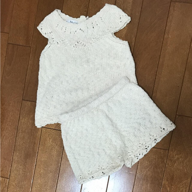 ZARA KIDS(ザラキッズ)のザラベイビー サマー ニット セットアップ キッズ/ベビー/マタニティのベビー服(~85cm)(Ｔシャツ)の商品写真