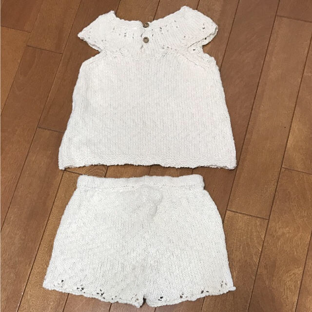 ZARA KIDS(ザラキッズ)のザラベイビー サマー ニット セットアップ キッズ/ベビー/マタニティのベビー服(~85cm)(Ｔシャツ)の商品写真