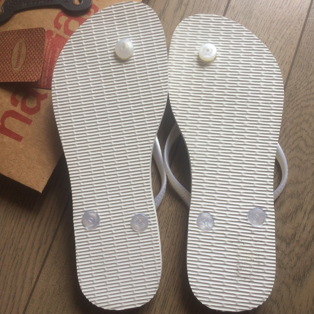 havaianas(ハワイアナス)の試着のみ ハワイアナス スリム 白  レディースの靴/シューズ(ビーチサンダル)の商品写真