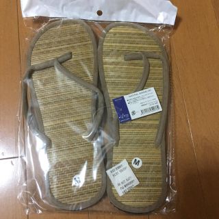 新品未使用 畳サンダル ベージュ M 和風エスニックアジアナチュラルい草24.5(サンダル)