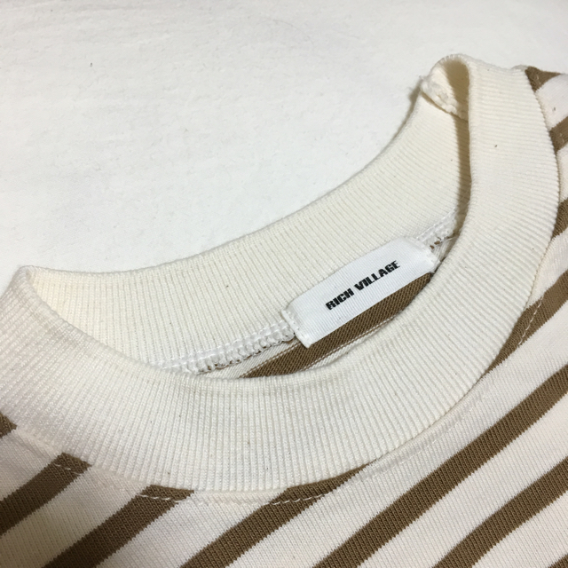 dholic(ディーホリック)のリブネックボーダーTシャツ レディースのトップス(Tシャツ(長袖/七分))の商品写真