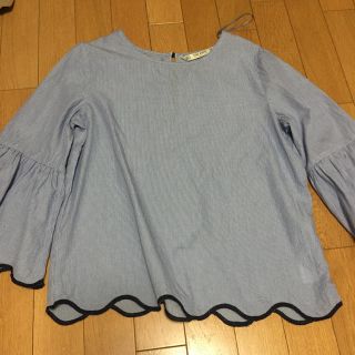 ザラ(ZARA)のブルー色トップス♡(カットソー(長袖/七分))