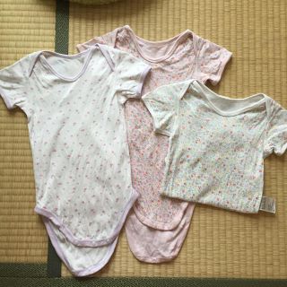 ユニクロ(UNIQLO)の90サイズ ユニクロ ロンパース3枚セット(下着)