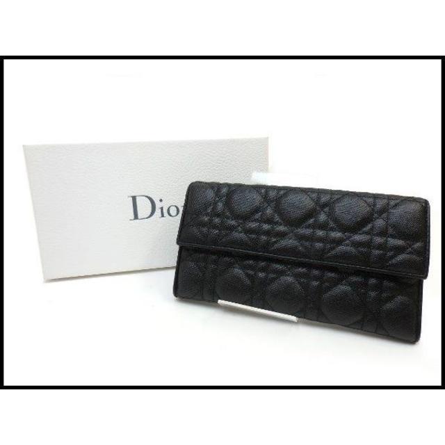 Christian Dior(クリスチャンディオール)のＣ Dior レディ ディオール カナージュ ステッチ 長財布 黒 レディースのファッション小物(財布)の商品写真