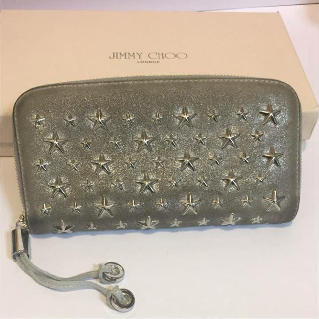 JIMMY CHOO(ジミーチュウ)の確実正規品JIMMY CHOOラウンドファスナーウォレット レディースのファッション小物(財布)の商品写真