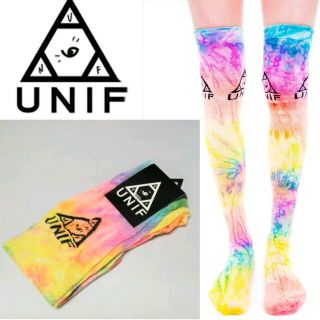 ユニフ(UNIF)の【新品.即発！】ユニフ UNIF  タイダイ ロングソックス 靴下(ソックス)