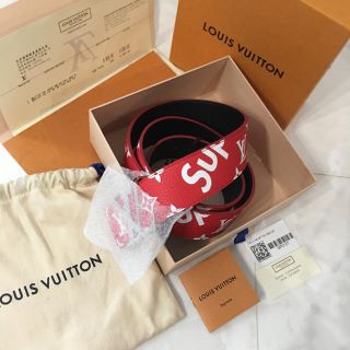 ルイヴィトン(LOUIS VUITTON)のLOUIS VUITTON SUPREME シュプリーム レザーベルト (ベルト)