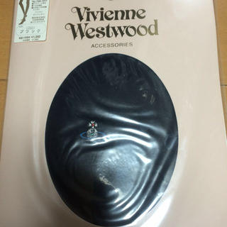 ヴィヴィアンウエストウッド(Vivienne Westwood)のヴィヴィアン オーブ付き黒タイツ(タイツ/ストッキング)
