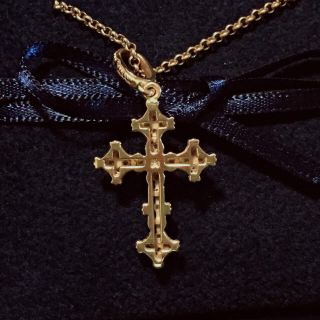 AHKAH アーカー エリーゼクロス ネックレス K18YG
