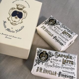 サンタマリアノヴェッラ(Santa Maria Novella)のサンタマリアノヴェッラ石鹸ガーデニアローザミルクソープスペシャルソープ2個セット(ボディソープ/石鹸)