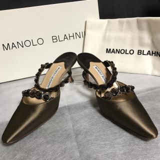 マノロブラニク(MANOLO BLAHNIK)のMANOLO BLAHNIK ブラウンミュール(ミュール)