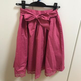 エブリン(evelyn)のai様専用☆新品！エブリン❤︎スソレースウエストリボンスカート❤︎ピンク(ミニスカート)