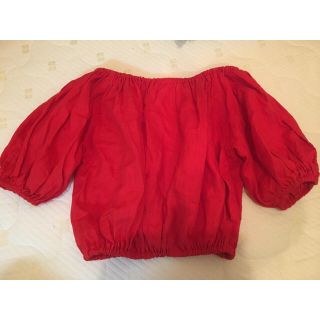 スライ(SLY)のSLY オフショルブラウス RED(Tシャツ(半袖/袖なし))