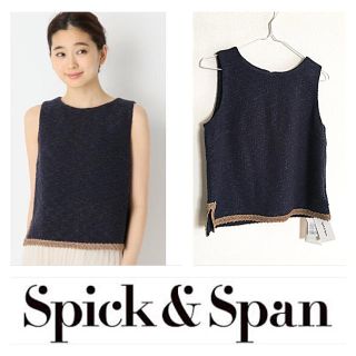 スピックアンドスパン(Spick & Span)の82%OFF‼️【新品】定価1.6万【スピック＆スパン】ノースリーブ ブラウス(シャツ/ブラウス(半袖/袖なし))