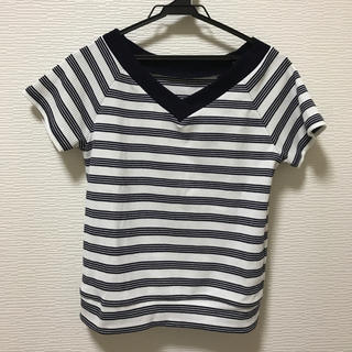 レトロガール(RETRO GIRL)のボーダーリブTシャツ(Tシャツ(半袖/袖なし))