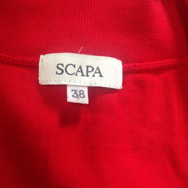 SCAPA(スキャパ)のスキャパ 赤 カットソー レディースのトップス(カットソー(半袖/袖なし))の商品写真