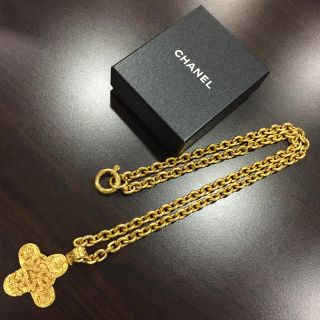 シャネル(CHANEL)の【正規品】CHANEL シャネル ロング チェーン クロス ネックレス ゴールド(ネックレス)