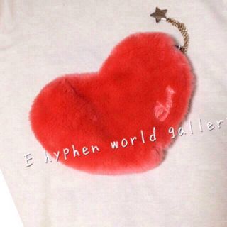 イーハイフンワールドギャラリー(E hyphen world gallery)のピンク＊ふかふかハートポーチ(ポーチ)