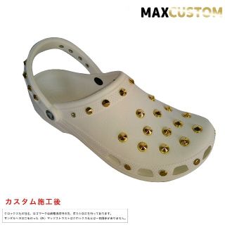 クロックス(crocs)のクロックス crocs ネオパンク カスタム 白 金 サイズ22～30cm 新品(サンダル)