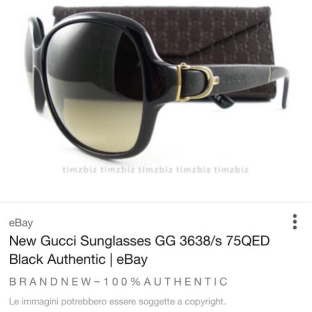 Gucci(グッチ)のGUCCI サングラス GG 3638/s 75QED ブラック レディースのファッション小物(サングラス/メガネ)の商品写真