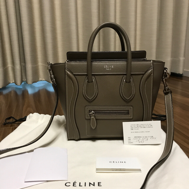 celine - CELINE ラゲージ ナノ スリ ショルダー付 伊勢丹新宿店購入の