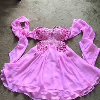 デイジーストア(dazzy store)のC.R.E.A.M バタフライ ミニドレス ピンク シフォン バックスピンドル (ナイトドレス)