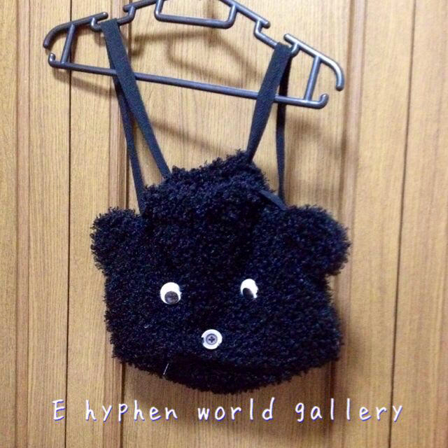 E hyphen world gallery(イーハイフンワールドギャラリー)の黒くまちびリュック レディースのバッグ(リュック/バックパック)の商品写真