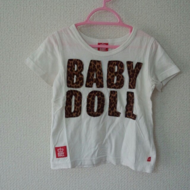 BABYDOLL(ベビードール)のヒョウ柄ロゴTシャツ100㎝ キッズ/ベビー/マタニティのキッズ服女の子用(90cm~)(その他)の商品写真