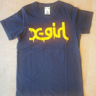 エックスガール(X-girl)のしまこる様☆X-girl☆S/S T-shirt ネイビー×オレンジ(Tシャツ(半袖/袖なし))