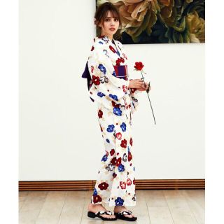 浴衣 伊藤ニーナ ✳︎ c.r.e.a.m 髪飾り 帯 下駄セット