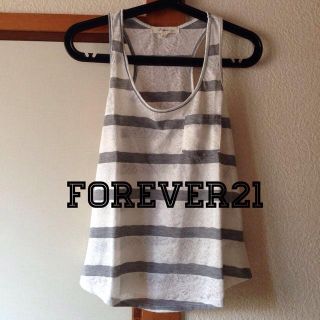 フォーエバートゥエンティーワン(FOREVER 21)の総レース♡ボーダータンク(タンクトップ)