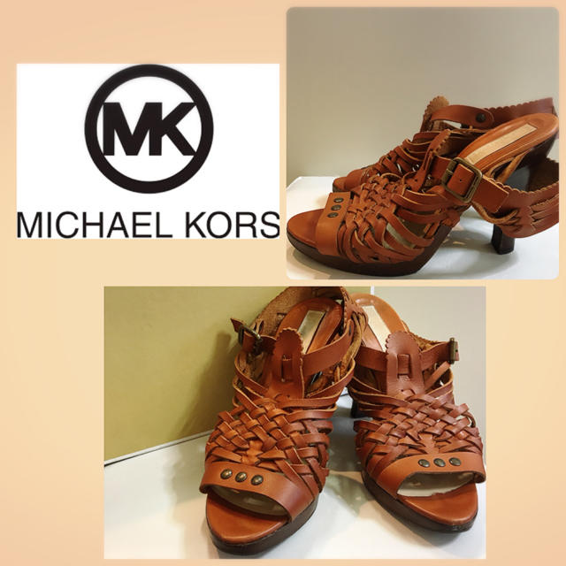 Michael Kors(マイケルコース)のマイケルコース♡ブラウンレザー デザイン サンダル♡ レディースの靴/シューズ(サンダル)の商品写真