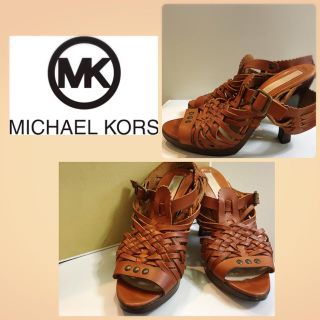 マイケルコース(Michael Kors)のマイケルコース♡ブラウンレザー デザイン サンダル♡(サンダル)