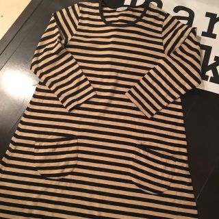 マリメッコ(marimekko)のマリメッコ ボーダーワンピース 7分(ひざ丈ワンピース)