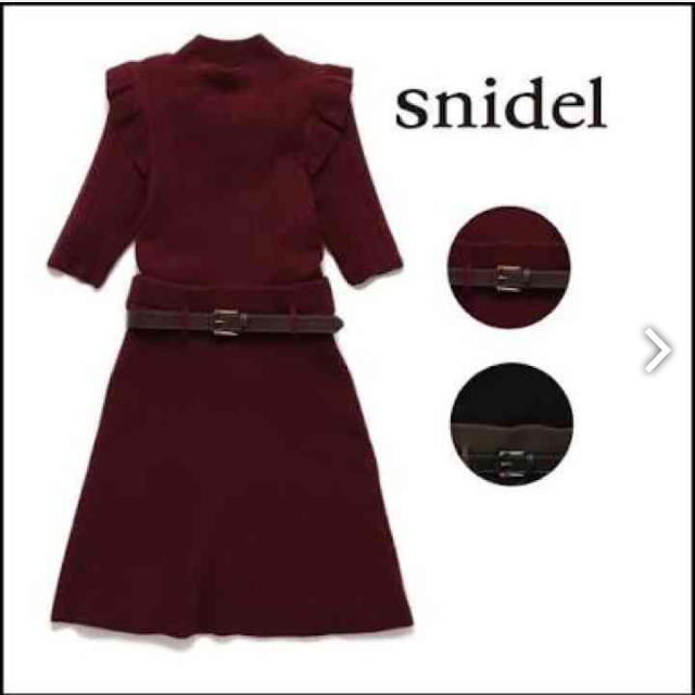 SNIDEL(スナイデル)の紗栄子ちゃん着用♡snidel♡ニットドッキングワンピース レディースのワンピース(ミニワンピース)の商品写真