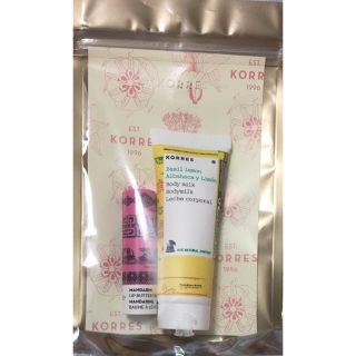 ロクシタン(L'OCCITANE)のKORRES 限定セット lip butter & body milk set(リップケア/リップクリーム)