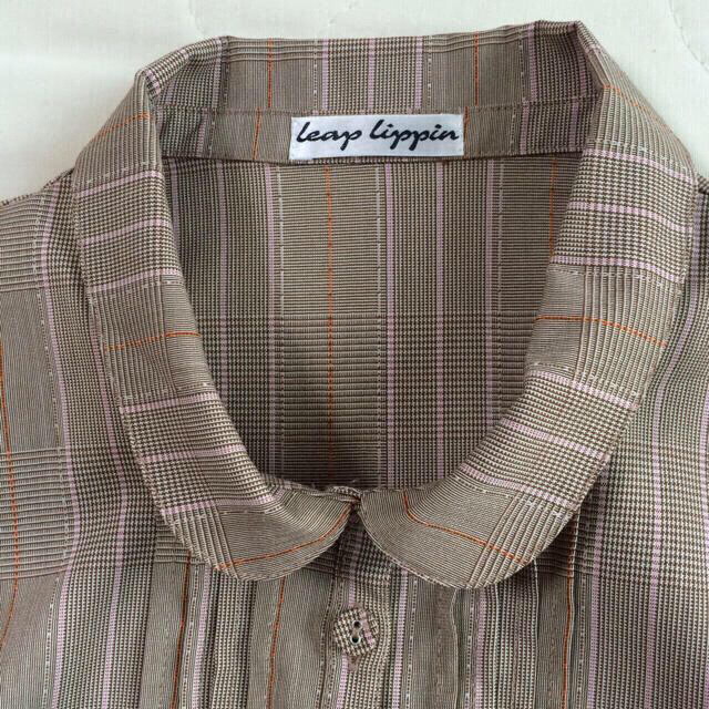 Leap Lippin(リープリッピン)のベージュブラウン♥︎チェックワンピ レディースのワンピース(ひざ丈ワンピース)の商品写真