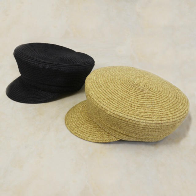 麦わらキャスケット レディースの帽子(キャスケット)の商品写真