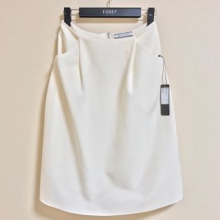 フォクシー(FOXEY)のご専用 新品 ♡ FOXEY ♡ イリプスフレア ホワイト ロング 38(ひざ丈スカート)