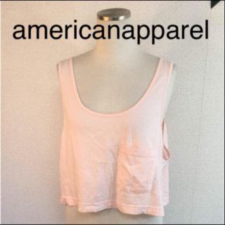 アメリカンアパレル(American Apparel)のamericanapparelアメリカンアパレルピンクタンク☆ほぼ未使用☆F(タンクトップ)