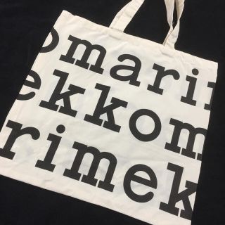 マリメッコ(marimekko)の新品未使用、マリメッコ、エコバッグ、 黒文字 、非売品(エコバッグ)