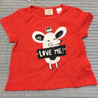 ザラ(ZARA)の◇今期 zarababyザラベイビー ネズミ Tシャツ 赤 80(Ｔシャツ)