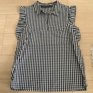 ザラ(ZARA)のzara ギンガムチェックブラウス(シャツ/ブラウス(半袖/袖なし))