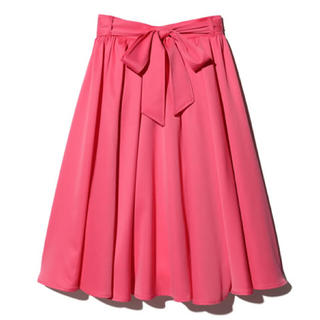 グレイル(GRL)のグレイル ピンク リボン スカート(ひざ丈スカート)