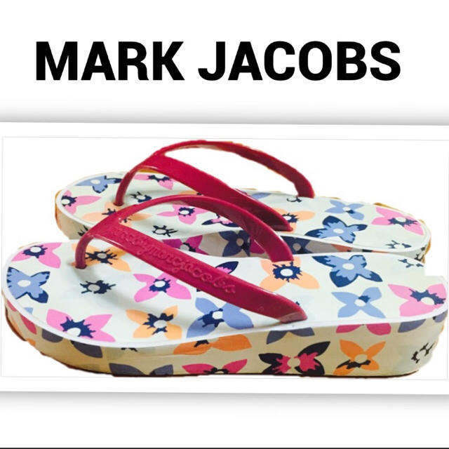 MARC BY MARC JACOBS(マークバイマークジェイコブス)の❤️限定1❤️ MARK JCOBS 厚底 ビーチサンダル 花柄 袋付 レディースの靴/シューズ(ビーチサンダル)の商品写真
