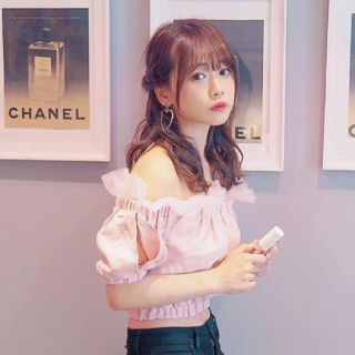 ハニーミーハニー(Honey mi Honey)の大人気♡チュールオフショルダートップス(シャツ/ブラウス(半袖/袖なし))