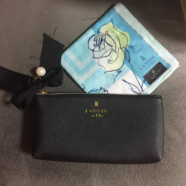 LANVIN(ランバン)のお値下げ☆未使用☆LANVIN☆ポーチ☆ハンカチーフ レディースのファッション小物(ポーチ)の商品写真